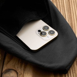 Skórzany plecak męski na jedno ramię miejski czarny ABR-52