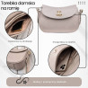 Torebka damska ze skóry syntetycznej beżowa na ramię SP-21-BG