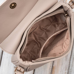 Torebka damska ze skóry syntetycznej beżowa na ramię SP-21-BG