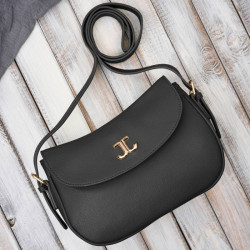 Torebka damska ze skóry syntetycznej klasyczna czarna na ramię SP-21-BL