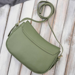 Torebka damska ze skóry syntetycznej zielona na ramię SP-21-GRE