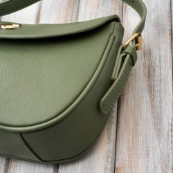 Torebka damska ze skóry syntetycznej zielona na ramię SP-21-GRE