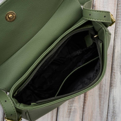 Torebka damska ze skóry syntetycznej zielona na ramię SP-21-GRE
