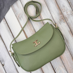 Torebka damska ze skóry syntetycznej zielona na ramię SP-21-GRE