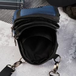 Granatowa saszetka męska na ramię z cordury SP-03-DB