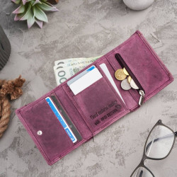 Vintage skórzany portfel damski Paolo Peruzzi T-70-CHR