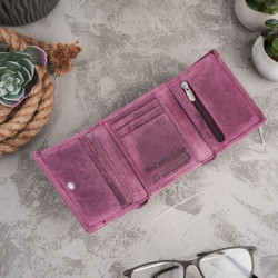 Vintage skórzany portfel damski Paolo Peruzzi T-70-CHR