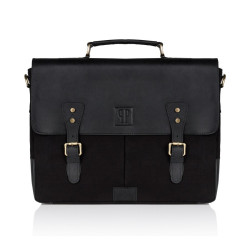 Zestaw Paolo Peruzzi: portfel męski T-03+torba męska T-07 ZUP-07-BL