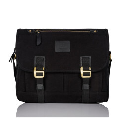 Zestaw męski torba męska na ramię vintage T-17 portfel męski T-03 Paolo Peruzzi ZUP-18-BL