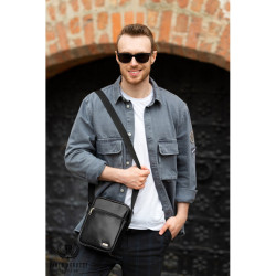Skórzana saszetka męska na ramię Paolo Peruzzi Z-17-BL
