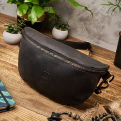 Skórzana saszetka na pas vintage Paolo Peruzzi T-36-BL