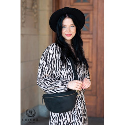 Skórzana saszetka na pas vintage Paolo Peruzzi T-36-BL