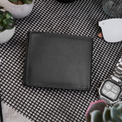 Czarny skórzany portfel męski RFID Paolo Peruzzi T-47-BL