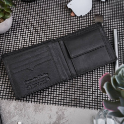 Czarny skórzany portfel męski RFID Paolo Peruzzi T-47-BL