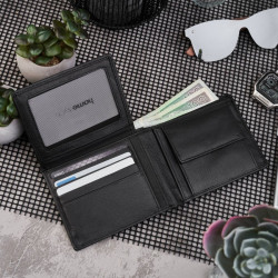 Czarny skórzany portfel męski RFID Paolo Peruzzi T-47-BL