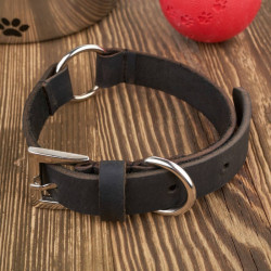 OBROŻA DLA PSA SKÓRZANA BRĄZOWA ROZM. S/M PETSOME 20P02S