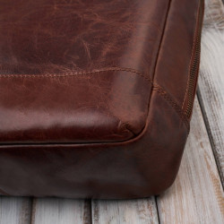 Plecak męski skórzany vintage na laptopa miejski brązowy Paolo Peruzzi IM-07-CG