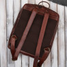 Plecak męski skórzany vintage na laptopa miejski brązowy Paolo Peruzzi IM-07-CG