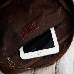 Plecak męski skórzany vintage na laptopa miejski brązowy Paolo Peruzzi IM-07-CG