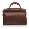 Męska torba skórzana na laptopa do pracy na co dzień brązowa Paolo Peruzzi IM-06-BR