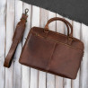 Męska torba skórzana na laptopa do pracy na co dzień brązowa Paolo Peruzzi IM-06-BR
