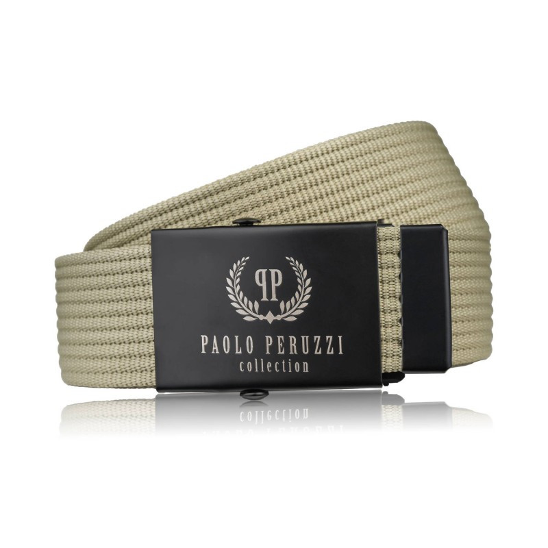 Pasek męski 115 cm pasek męski parciany khaki Paolo Peruzzi PW-27-115