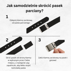 Pasek męski 125 cm pasek męski parciany khaki Paolo Peruzzi PW-27-125