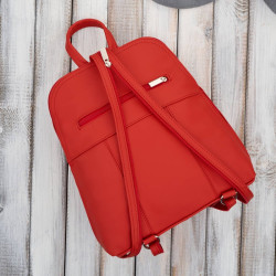 Plecaczek damski skórzany czerwony mały plecak miejski Abruzzo ABR-38-RD