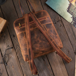 Plecak damski skórzany modny miejski mały vintage Paolo Peruzzi T-73-HBR