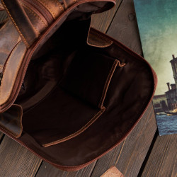 Plecak damski skórzany modny miejski mały vintage Paolo Peruzzi T-73-HBR