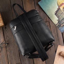 Plecak damski skórzany modny miejski mały Paolo Peruzzi T-73-BL