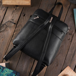 Plecak damski skórzany modny miejski mały Paolo Peruzzi T-73-BL