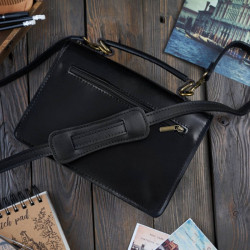 Klasyczna skórzana torebka damska czarna Paolo Peruzzi N07-BL