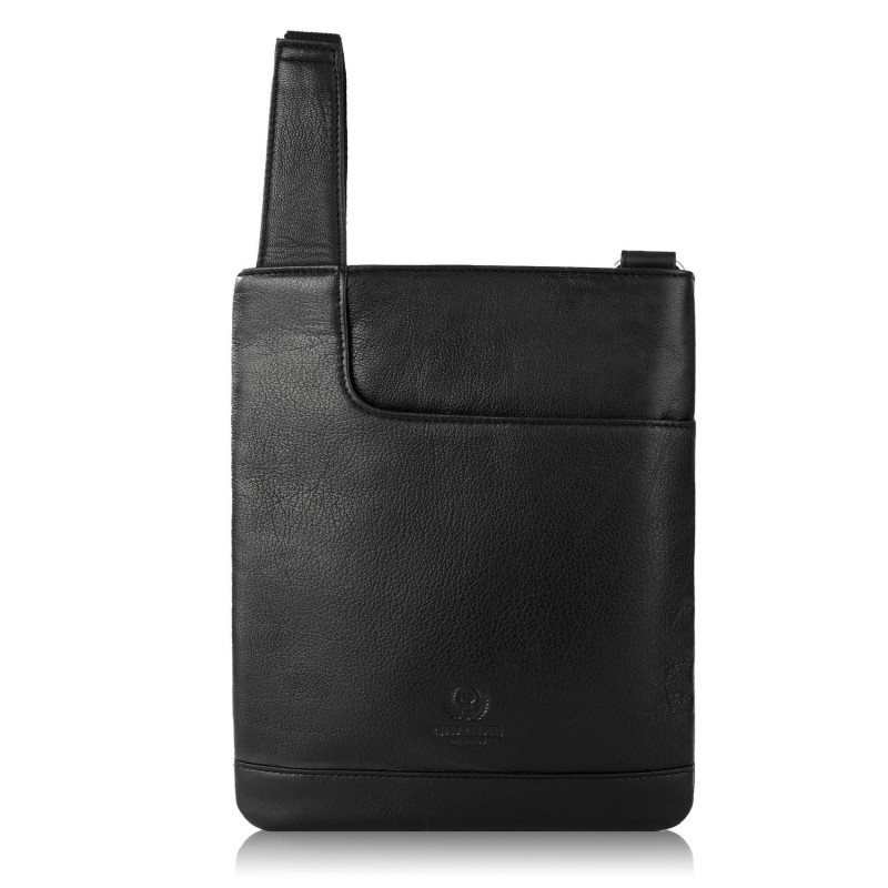 Czarna listonoszka damska ze skóry naturalnej Paolo Peruzzi T-60-BL