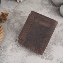 Damski brązowy skórzany portfel Paolo Peruzzi T-12-HBR