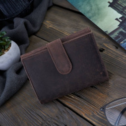 Portfel damski skórzany vintage RFID Paolo Peruzzi T-35-BR