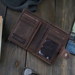 Portfel damski skórzany vintage RFID Paolo Peruzzi T-35-BR