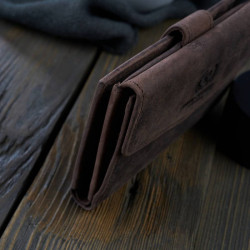 Portfel damski skórzany vintage RFID Paolo Peruzzi T-35-BR