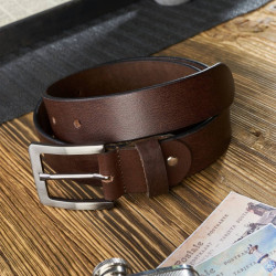 Brązowy pasek męski skórzany vintage 110 cm Paolo Peruzzi 04Z02110