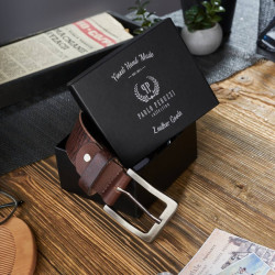 Brązowy pasek męski skórzany vintage 100 cm Paolo Peruzzi 05Z02100