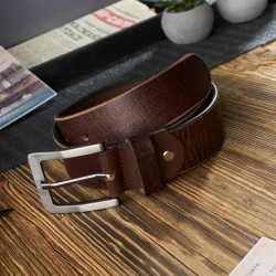 Brązowy pasek męski skórzany vintage 110 cm Paolo Peruzzi 05Z02110