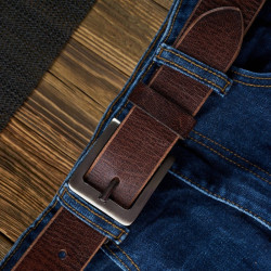 Brązowy pasek męski skórzany vintage 120 cm Paolo Peruzzi 05Z02120