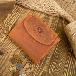 Modny skórzany portfel damski RFID Paolo Peruzzi T-12-OR