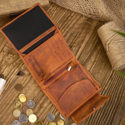 Modny skórzany portfel damski RFID Paolo Peruzzi T-12-OR