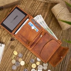 Modny skórzany portfel damski RFID Paolo Peruzzi T-12-OR