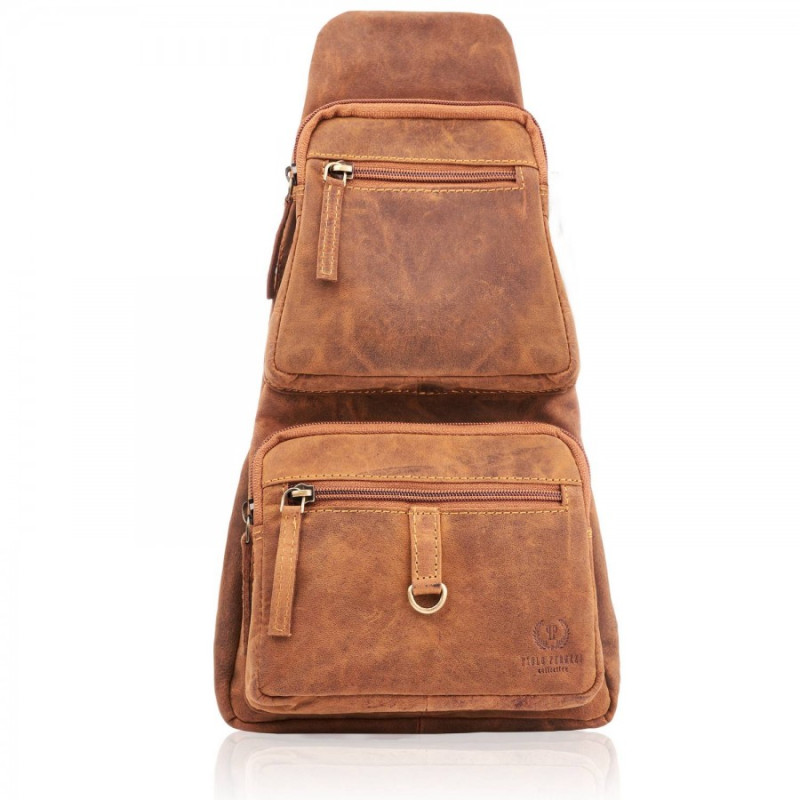 Skórzany młodzieżowy plecak vintage Paolo Peruzzi T-38-LB