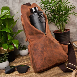 Skórzany młodzieżowy plecak vintage Paolo Peruzzi T-38-LB