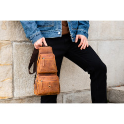 Skórzany młodzieżowy plecak vintage Paolo Peruzzi T-38-LB