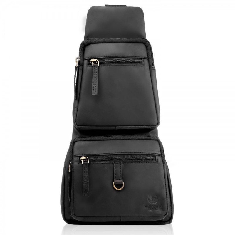 Skórzany młodzieżowy plecak vintage Paolo Peruzzi T-38-BL