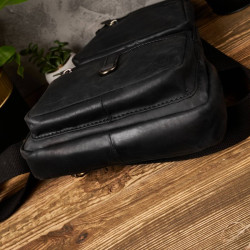 Skórzany młodzieżowy plecak vintage Paolo Peruzzi T-38-BL